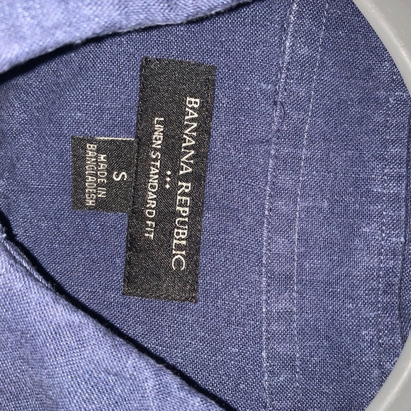 BANANA REPUBLIC "LINEN STANDARD FIT" BUTTON DOWN - Picture 3 of 3
